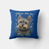 スコティッシュテリア装飾用クッション&カスタマイズ可能文字 クッション (裏面)