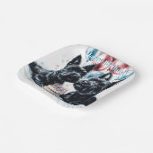 スコティッシュテリア誕生日 ペーパープレート (傾斜あり)