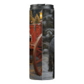 スコティッシュテリア雪そりのクリスマスデコール タンブラー (裏面)