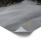 スコティッシュテリア雪そりのクリスマスデコール ポスター (角)