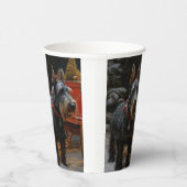 スコティッシュテリア雪そりのクリスマスデコール 紙コップ (右)