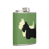 スコティッシュテリア黒/白シルエット フラスク (右)