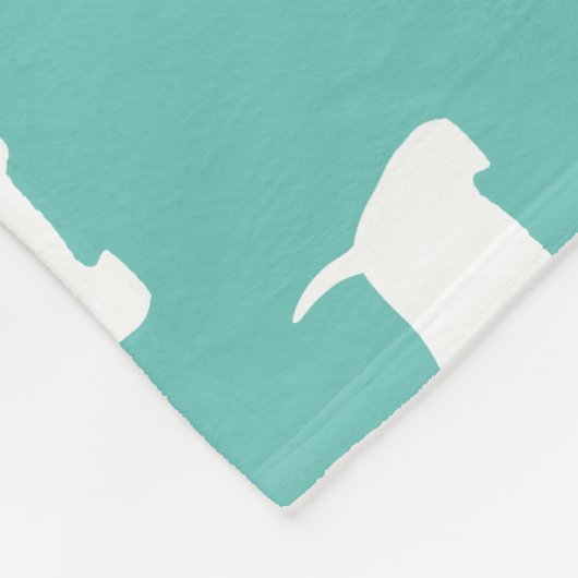 スコティッシュテリア | スコットランド犬シルエット フリースブランケット (角)