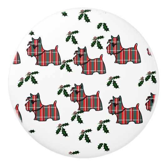 スコティッシュテリア セラミックノブ (正面)