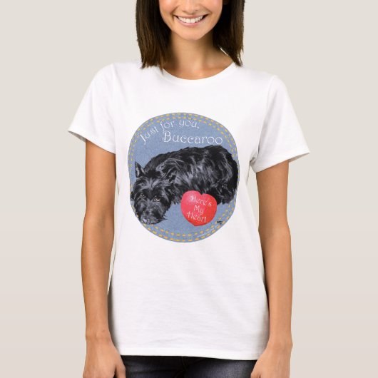スコティッシュテリア バレンタイン Tシャツ (正面)