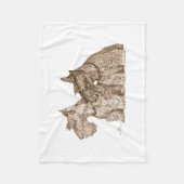 スコティッシュテリア フリースブランケット (正面)