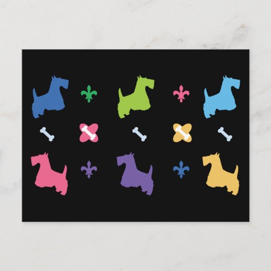 スコティッシュテリア ポストカード (正面)