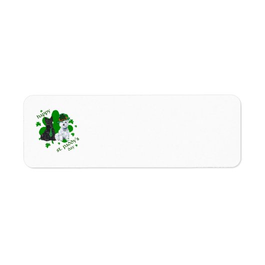 スコティッシュテリア 返信先ラベル ラベル (正面)