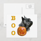 スコティッシュテリア（黒）ブー ポストカード (正面/裏面)