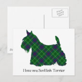 スコティッシュテリア Duncan Tartan ポストカード (正面/裏面)