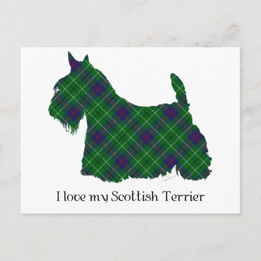 スコティッシュテリア Duncan Tartan ポストカード (正面)