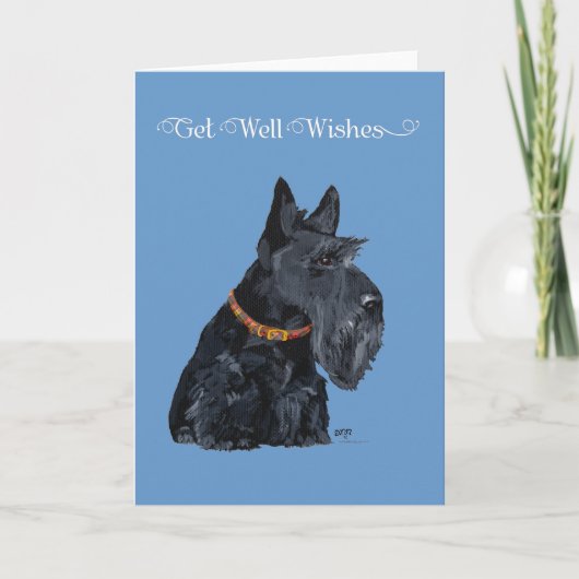 スコティッシュテリアGet Well Card カード (正面)
