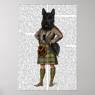 スコティッシュテリアin Kilt ポスター