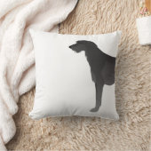 スコティッシュデアーハウンドの基本的な犬の品種のシルエット クッション (ブランケット)