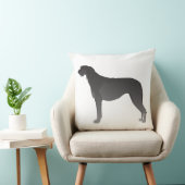 スコティッシュデアーハウンドの基本的な犬の品種のシルエット クッション (椅子)