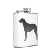 スコティッシュデアーハウンドの基本的な犬の品種のシルエット フラスク (右)