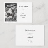 スコティッシュディアインハイランドグレンプリント 名刺 (正面/裏面)