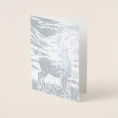 スコティッシュディアスタグインスノーハイランドグレンプリント 箔カード (正面)