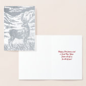 スコティッシュディアスタグインスノーハイランドグレンプリント 箔カード (ディスプレー)