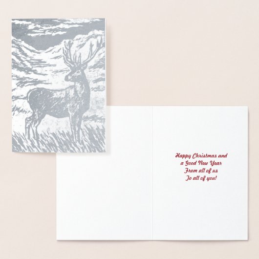 スコティッシュディアスタグインスノーハイランドグレンプリント 箔カード (ディスプレー)