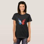 スコティッシュトルコ国旗の蝶 Tシャツ (正面フル)
