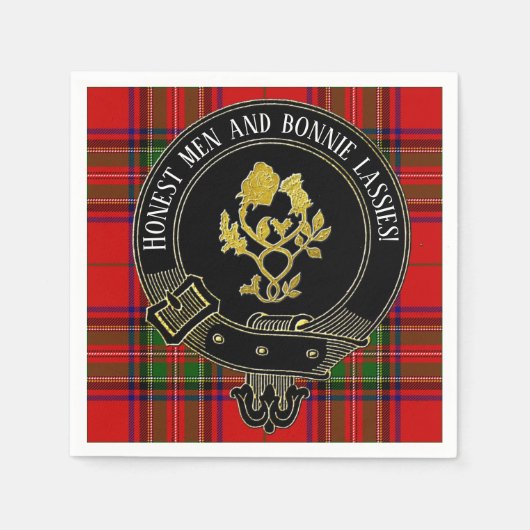 スコティッシュトーストまたはテキストナプキン スタンダードカクテルナプキン (正面)