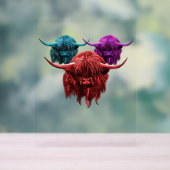 スコティッシュハイカラフルランドカウハクラシックルドTシー アクリルサイン (ニュートラル)