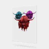 スコティッシュハイカラフルランドカウハクラシックルドTシー アクリルサイン (傾斜)