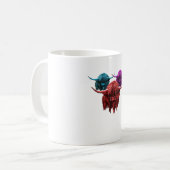 スコティッシュハイカラフルランドカウハクラシックルドTシー コーヒーマグカップ (正面左)