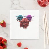 スコティッシュハイカラフルランドカウハクラシックルドTシー スタンダードランチョンナプキン (インサイチュ)