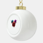 スコティッシュハイカラフルランドカウハクラシックルドTシー セラミックボールオーナメント (右)