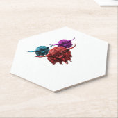 スコティッシュハイカラフルランドカウハクラシックルドTシー ペーパーコースター (アングル)