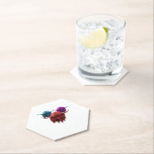 スコティッシュハイカラフルランドカウハクラシックルドTシー ペーパーコースター (インサイチュ)