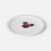 スコティッシュハイカラフルランドカウハクラシックルドTシー ペーパープレート (アングル)