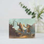 スコティッシュハイランズのサケ魚釣り ポストカード (スタンド正面)