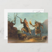 スコティッシュハイランズのサケ魚釣り ポストカード (正面/裏面)