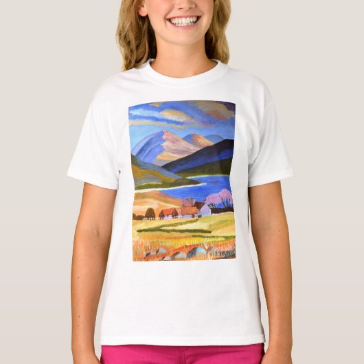 スコティッシュハイランズガールズTシャツ Tシャツ (正面)