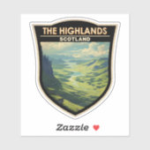 スコティッシュハイランズスコットランド旅行ヴィンテージ シール (シート)