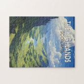 スコティッシュハイランズスコットランド旅行ヴィンテージ ジグソーパズル (横)