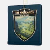 スコティッシュハイランズスコットランド旅行ヴィンテージ セラミックオーナメント (左)