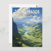 スコティッシュハイランズスコットランド旅行ヴィンテージ ポストカード (正面/裏面)