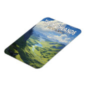 スコティッシュハイランズスコットランド旅行ヴィンテージ マグネット (左側)