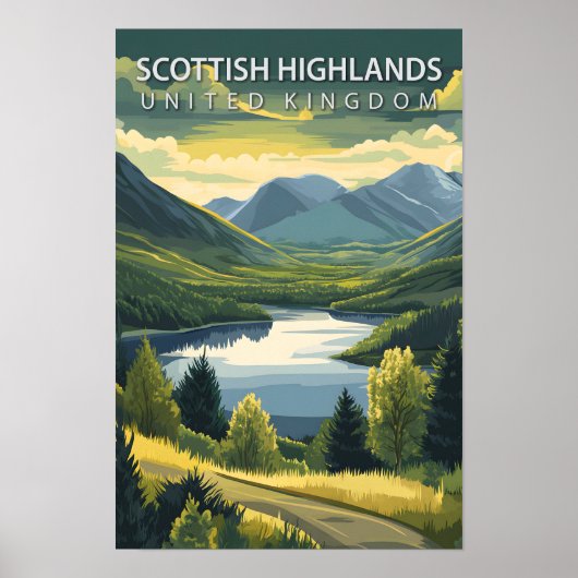 スコティッシュハイランズ統一されたキングダムトラベル ポスター (正面)