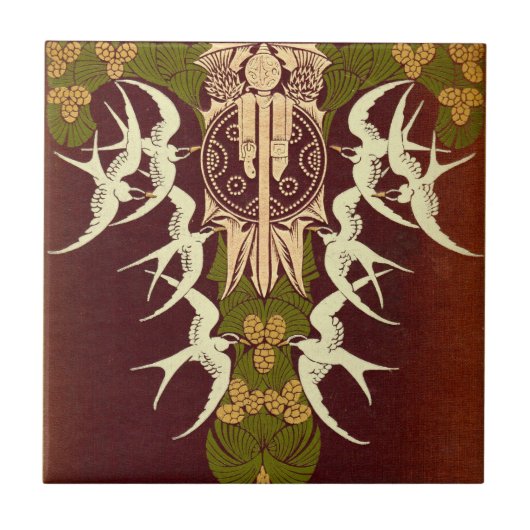 スコティッシュハイランドアンティークブックカバー タイル (正面)