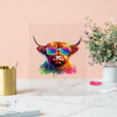 スコティッシュハイランドカウカウカウカウカウボーイブーツ&フラワークラス アクリルサイン (ウェディング)