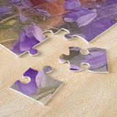 スコティッシュハイランドカウカーフパープルワイルドフラワー ジグソーパズル (側面)