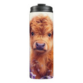 スコティッシュハイランドカウカーフパープルワイルドフラワー タンブラー (正面)