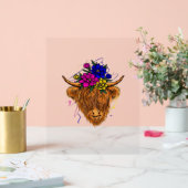 スコティッシュハイランドカウキャトルカウウイスパーラー農業 アクリルサイン (ウェディング)