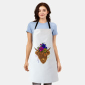 スコティッシュハイランドカウキャトルカウウイスパーラー農業 エプロン (着用した状態)