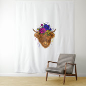 スコティッシュハイランドカウキャトルカウウイスパーラー農業 タペストリー (インサイチュ)